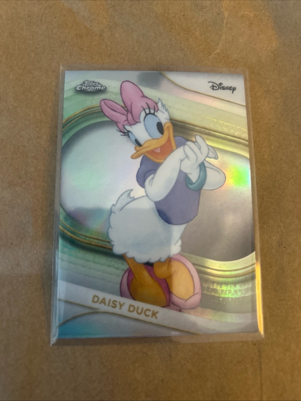 2025 Topps Chrome Disney #40 Daisy Duck Refractor Plus Base Daisy & Donald